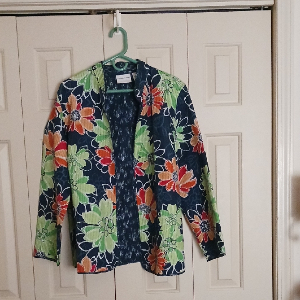 Alfred Dunner Vibrant Floral Blazer